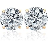 Pompeii 1 1/2ct Lab Grown Diamond Studs 14k Yellow Gold Earrings (F,VS)