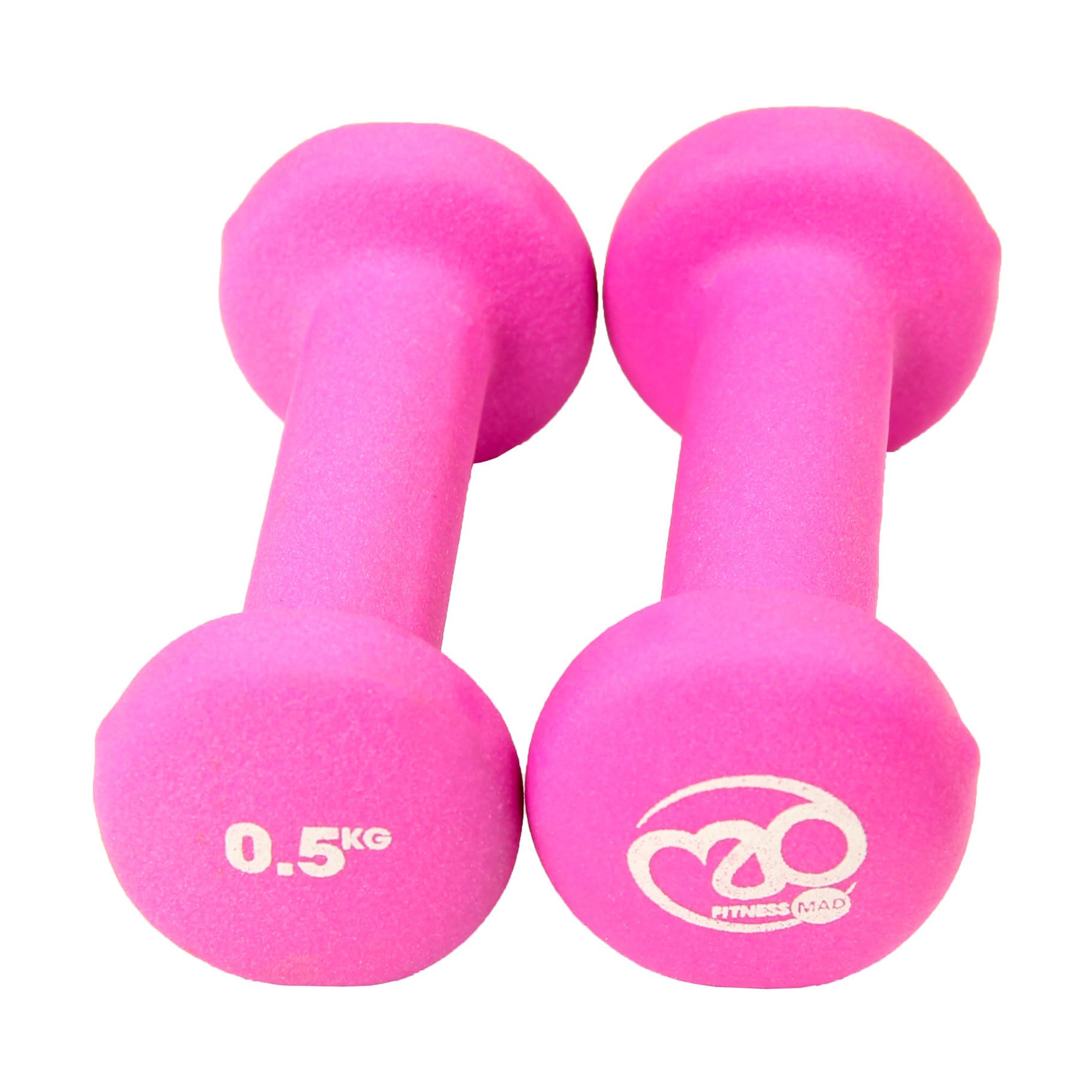 Fitness Mad Neo Dumbbells, Weights 0.5kg - 6kg (Pair) (0.5kg, Pink)