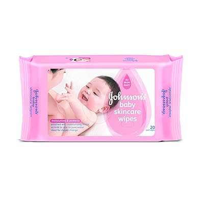Buy Johnson's Baby Skincare Wipes, Pack of 60 at Ubuy Tunisia