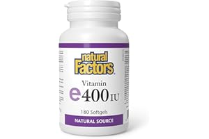 Natural Factors Vitamin E 400 IU, Natural Source, 180 Softgels, Highly Bioavailable, Easy-to-Take, A Source of Antioxidants, 