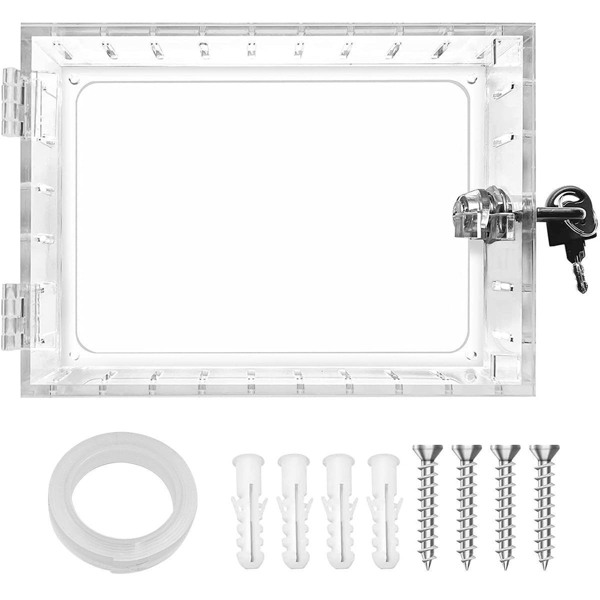 Namvo Thermostat Guard Universal Thermostat Lock Box with Keys Transparent Acrylic Thermostat Protectors Wall Mounted for Home