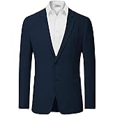 EMERAIDVLN Men's Western Blazer - Slim Fit Linen Texture One Button Sport Coat