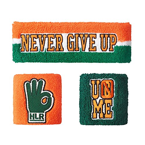 JOHN CENA Headband Wristband Set Choice of Color WWE New-Orange/Green