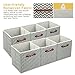 MaidMAX Cloth Storage Bins Cubes Baskets Containers with Wooden Handles for Home Closet Bedroom Drawers Organizers, Foldable, Gray Chevron, Set of 6