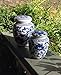 Decorative Blue and White Lotus Pattern Porcelain Storage Container or Display Unit.Large
