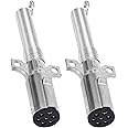 LALOCAPEYO 2 PCS Semi Trailer Plug 7 Pin Round Trailer Connector for Truck Tractor Trailer Heavy Duty Die Cast Plug Assembly 