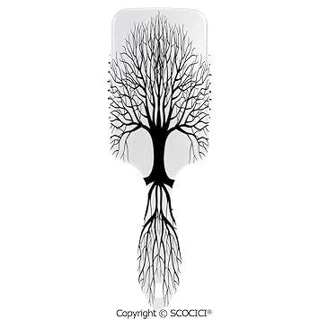Buy Hair Brush For Women Girls Plant Silhouette Roots And Branches