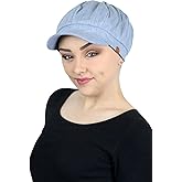 Hats Scarves & More Denim Hat for Women Newsboy Cabbie Cap Chemo Headwear 50+ UPF Sun Protection