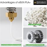 eSUN PLA+ Filament 1.75mm 1KG Grey Enhanced Toughness Dimensional +/-0.03mm view 4