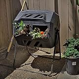 Barton Tumbler Composter Composting Bins Garden Easy Turn System Rotating Barrel, 37 Gallon