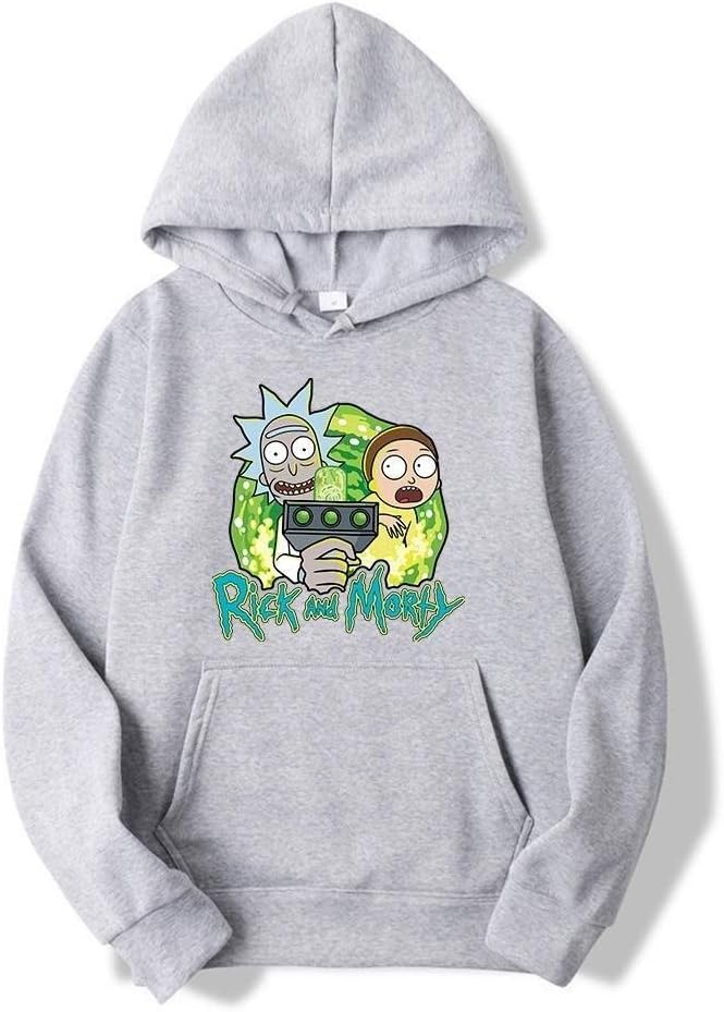 LHZHH Rick And Morty Cover Print Men And Women Casual Hoodie Sweater Fashion Models