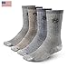 4 Pairs 71% Merino Wool Mens Crew Socks Shoe Size 8-12 Made in USA