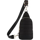 Ahdoma Small Sling Bag for Women Quilted Crossbody Bags for Women Puffer Fanny Pack Backpack Puffy Chest Purse for Travel
