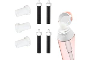JAYOBGO Bottle Filter Mouthpiece Replacement for Brita Water Bottle, Valve Replacement Accessories for Brita Filter Bottle, 3PC Silicone Mouthpiece, 4PC Filter Cartridges, Filter Bottle Parts