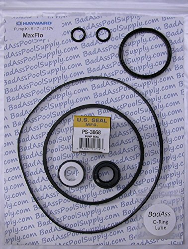 Hayward MaxFlo SP Series Viton Saltwater & Ozone Shaft Seal Complete Pump O-Ring Rebuild Kit, 1800, 2800X