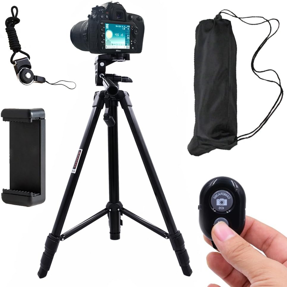 DAISEN Camera Tripod, 55 inch Aluminum Phone Tripod for Amazon.co.uk