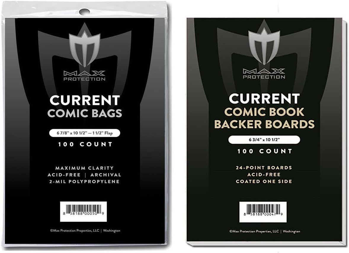 by Max Pro RESEALABLE GOLDEN AGE Size Ultra Clear Comic Book Bags and