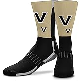 For Bare Feet NCAA Youth University Socks - Officially Licensed School Logo - Girls & Boys - Crew Style - Support your team on Game Day (Vanderbilt Commodores - Graphite, One Size)