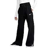 Nike Sportswear Phoenix Fleece Women's High-Waisted Wide-Leg Sweatpants (DQ5615-010, Black/Sail) Size Large