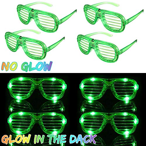20 Pack Day Light Up Glasses Glow In The Dark