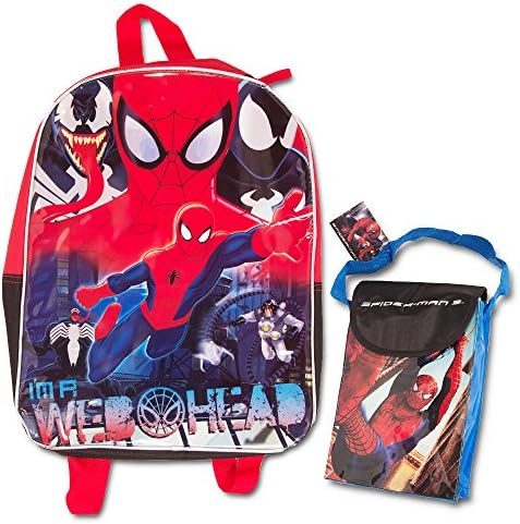 Marvel Spiderman Backpack (16") with Reusable Lunch Bag