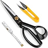 Fabric Scissors Professional 9 inch Heavy-Duty Sewing-Scissors for Leather Industrial Strength High Carbon Steel Tailor-Shear