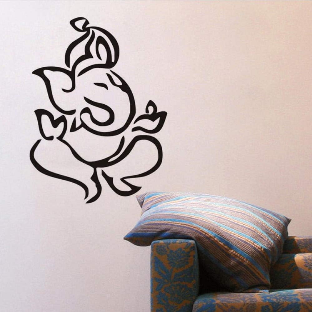 Olivialulu Hindu Ganesha Wall Stickers Home Decoration Shiva'S Son Wall Stickers Wisdom God Elephant Wall Decals Vinyl Art Stickers 59 * 80Cm Color Size Can Be Customized