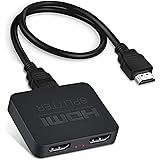 HDMI Splitter 4K@60Hz, avedio links HDMI Splitter 1 in 2 Out, HDMI Splitter for Dual Monitors Only Duplicate/Mirror Screens, 
