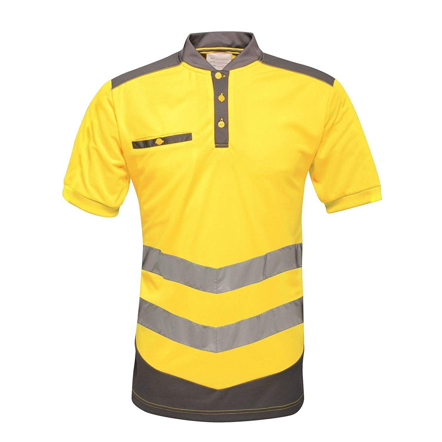 Regatta TRS1762L9PQ Tactical Hi-Vis Polo, Size XX-Large, Yellow/Grey