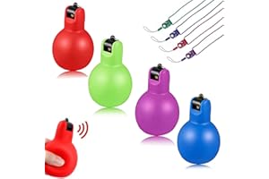 ARANZU Hand Squeeze Whistles, Outdoor Safety Whistle with Lanyard Loud Crisp Sound Manual Whistle for Camping Trekking