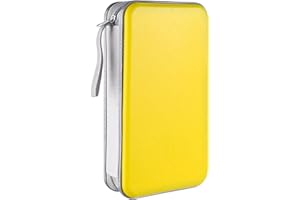 LIOVODE DVD Case, 96 Capacity CD Case Portable CD Case Holder Storage Hard Plastic DVD CD Wallet Holder Organizer for Car