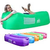 WEKAPO Inflatable Couch Air Lounger Chair - Camping &amp; Beach Accessories, Portable Blow up Sofa for Hiking, Lawn, Indoor/Outdoor Movies &amp; Music Festivals. Lightweight and Easy to Set Up Air Hammock