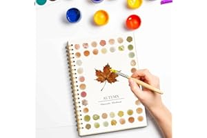 Beginner-Friendly Watercolor Workbook, Coloring Book Painting Kit, Nature Scenes Paint Set Art Crafts for Creative Exploratio