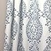 DriftAway Damask Curtains Dusty Blue Room Darkening Curtains 96 Inches Long Grommet Thermal Drapes for Living Room French Watercolor Farmhouse Medallion Pattern Unlined Window Treatments 2 Panels