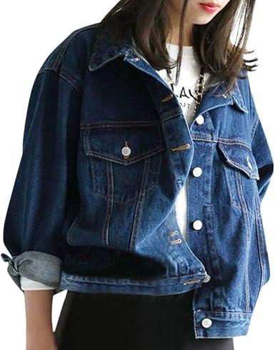 dark blue denim jacket womens
