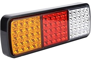 Aramox LED Tail Light, 12-24V 75LED Tail Light Indicator Brake Stop Rear Reverse Lamp for Trailer Truck