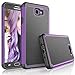 Tekcoo for Galaxy J7 Sky Pro Case/for Galaxy J7 V/J7V/J7 Perx Sturdy Case, [Tmajor] Shock Absorbing [Purple/Black] Rubber Plastic Scratch Resistant Defender Bumper Cover Cases for Samsung J7 2017