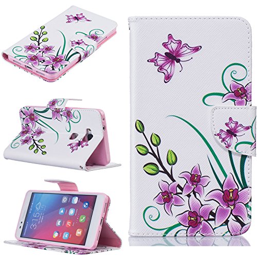 Huawei honor 5x wallet case, premium pu leather funny c…