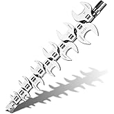 SHALL 3/8" Crows Foot Wrench Set, 11-Piece SAE Crowfoot Wrench Set with Clip-on Organizer, 3/8"-1", Tools for Mechanics, Acce