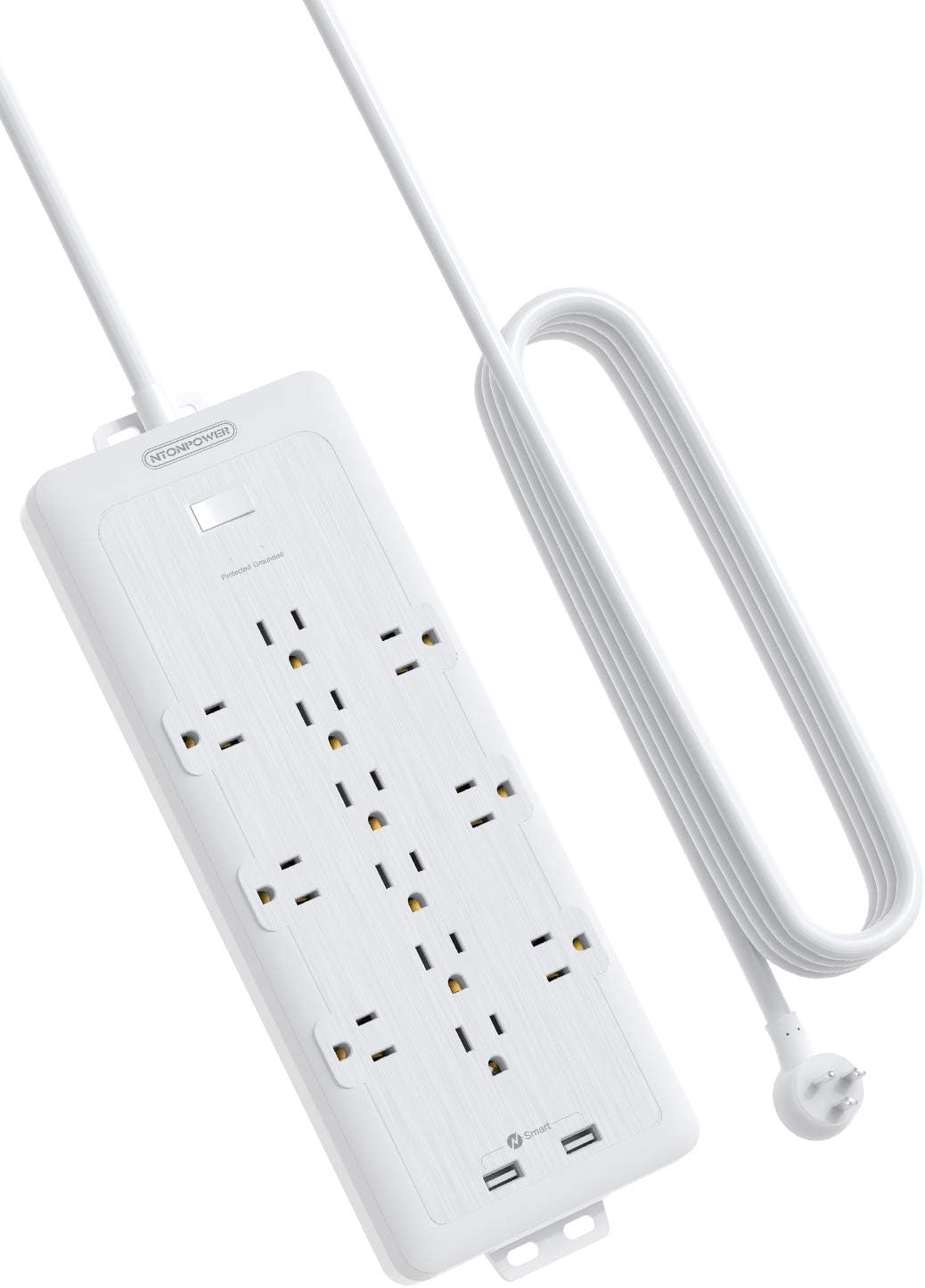 15 FT Extension Long Cord Surge Protector, NTONPOWER 12