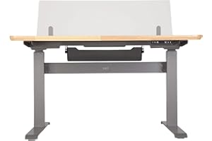 VARIDESK Vari Acrylic Modesty Panel 48 - Privacy Divider for Above or Below Desktop - Easily Clamps to Desk with No Tools Required - Durable Frosted Acrylic Finish