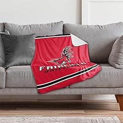 Fairfield University Primary Logo Stripes Sherpa