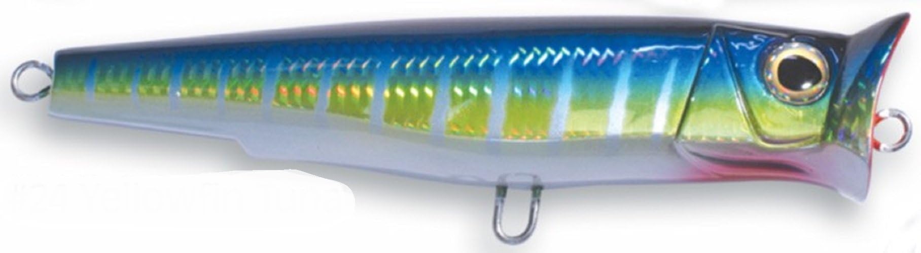 Braid Popper Stopper Lure, 3.5-Ounce/7-Inch, Yellow Fin Tuna