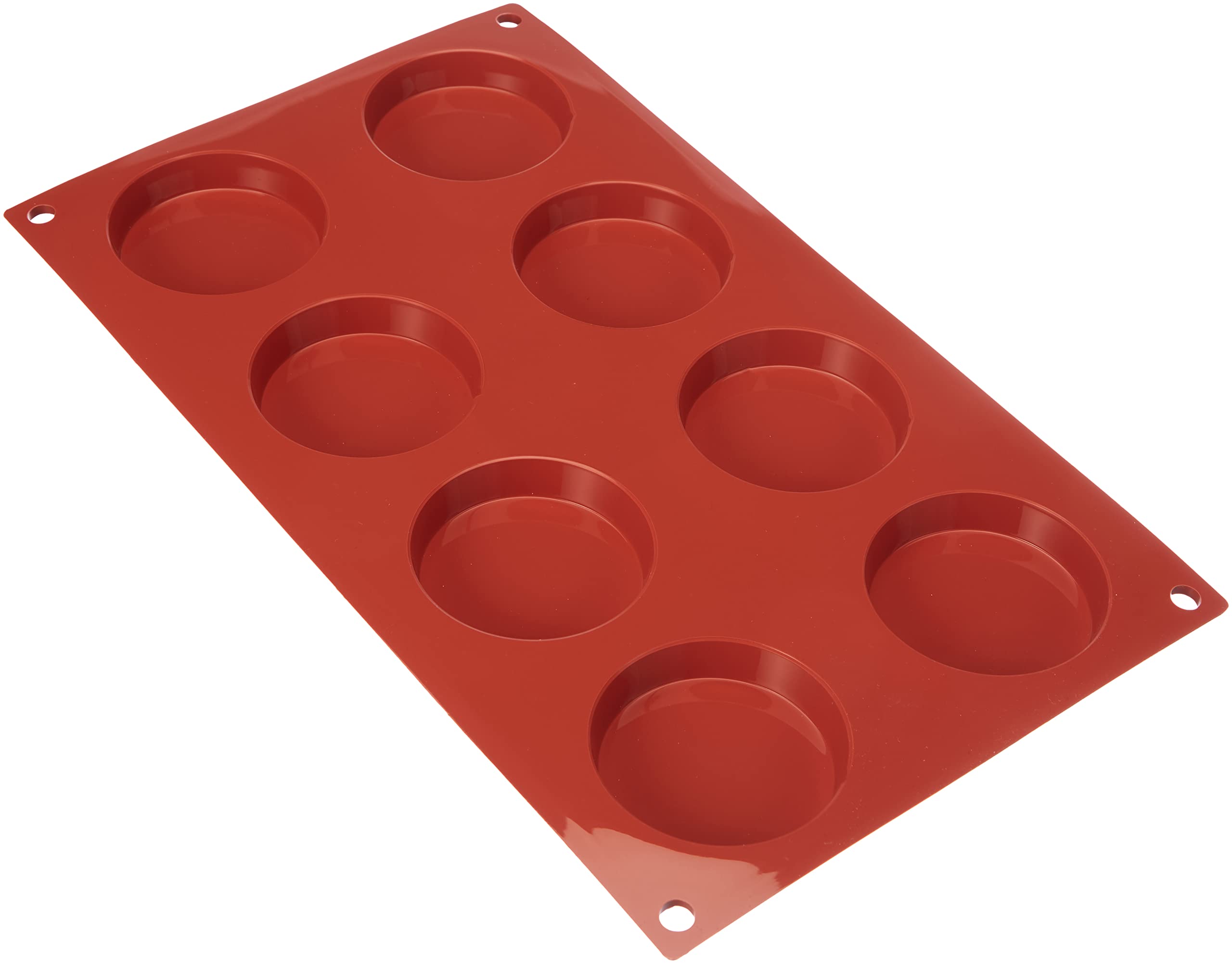 silikomart | SF029 Silicone mould for Florentine Monoportions, non-stick, 8 Monoportions, Pack of 1 Cake mould, Ø 60 h 12 mm, Made in Italy