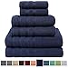 Premium, Luxury Hotel & Spa Quality, 6 Piece Kitchen and Bathroom Turkish Towel Set, Cotton for Maximum Softness and Absorbency by American Soft Linen, [Worth $72.95] (Navy Blue)