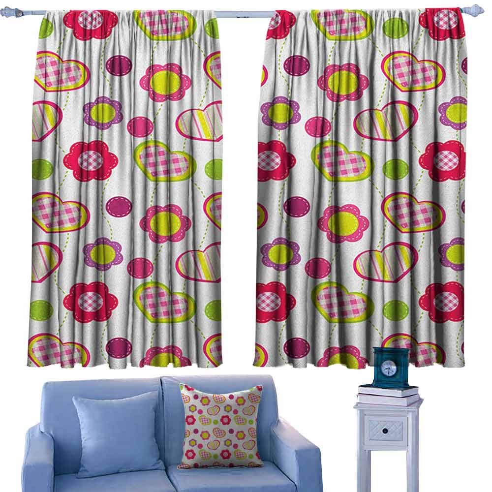 Paradisedecor Kids Nursery Baby Care Curtains Patchwork Inspired