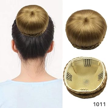 Amazon Com Iluu Golden Blonde Wigs Braided Chignon Royal Formal