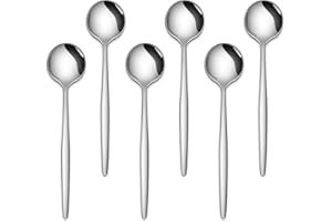 5.1 Inches Stainless Steel Coffee & Tea Spoon,6-Piece Cute Mini Spoons for Dessert,Small Espresso Spoons for Dessert,Cute Tin