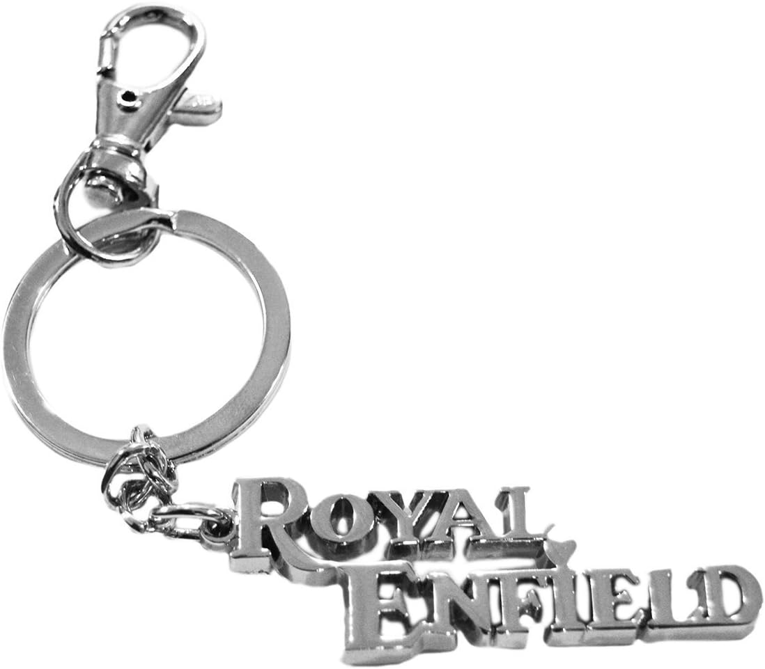GCT Royal Enfield Motorcycles RE Bike Logo Hook Locking Metal Keychain for Car Bike Keyring (Silver)