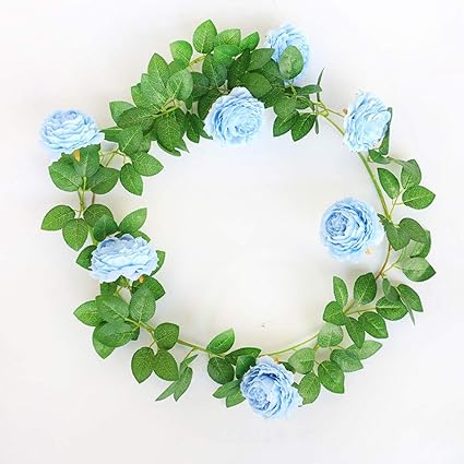 Amazon Co Jp 1ピース 180センチメートル造花つる花植物人工ベゴニア花ガーランドフェイクシルク布アイビーつる籐籐ぶら下げつるホームホテルオフィスウェディングパーティーガーデンクラフトアートデコレーション カラー Red 色 Blue Kitchen Housewares